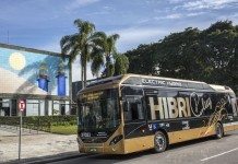 Volvo inicia teste de ônibus elétrico híbrido, em Cuririba